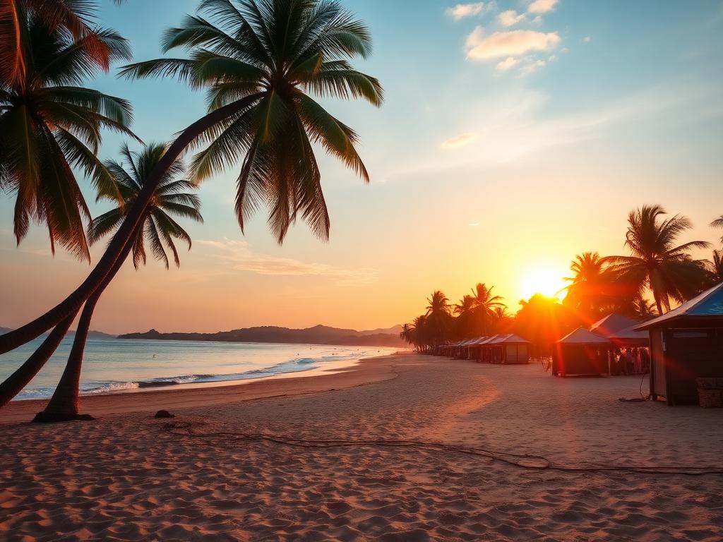 Goa beach at sunset